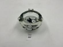 1970s studio art glass paperweight ashtray