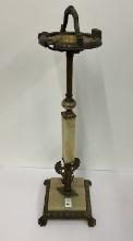 Art deco floor stand slag glass