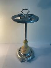 Art deco slag glass smoking stand