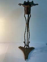 Wrought iron ornate smoking stand