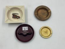 4 Advertizing Ashtrays - burger king - uneeda towel - Vernon co