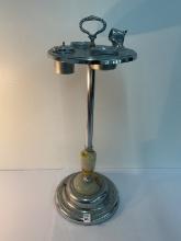 Art deco slag glass smoking stand