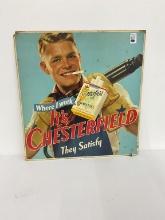 1950s chesterfield cigerettes ADV sign cardboard