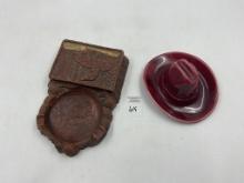 Resin redwood highway cali - pottery cowboy hat