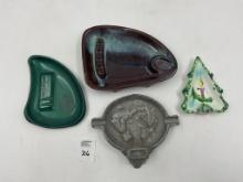 4 misc - mcm japan ries pottery - christmas tree - claras country kitchen - metal pipe smokers
