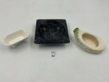 Mcm black glass - porcelain bed pan - hot springs ark tub