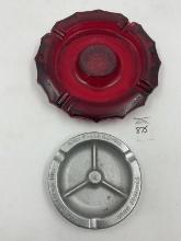 1887 heavy ruby red glass - il forge cast iron