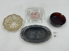 4 ADV - Bahama hotel woody woodbury - clear cut glass - rare metal santa claus - biloxi mississippi