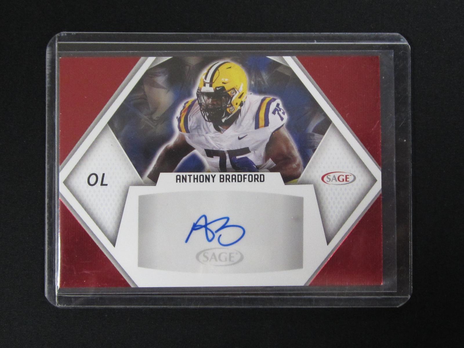 2023 SAGE ANTHONY BRADFORD RED RC AUTO CARD