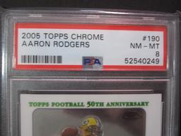 2005 Topps Chrome Aaron Rodgers #190 PSA NM MT 8