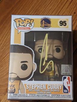 Stephen Curry autographed funko pop figure with coa