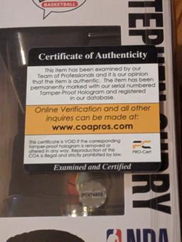 Stephen Curry autographed funko pop figure with coa