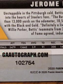 Jerome Bettis autographed card w/coa sticker only