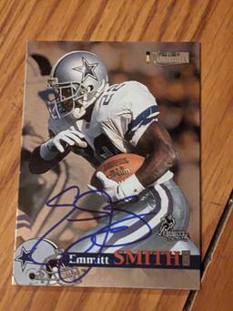 Emmitt Smith autographed card with coa sticker only