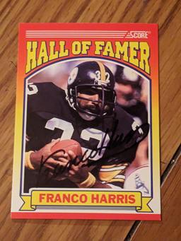 Franco Harris autographed card w/coa