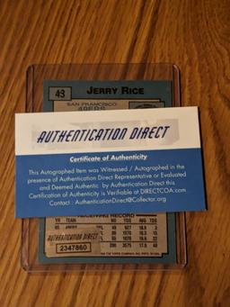 Jerry Rice autographed card w/coa