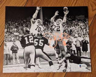 Jerry Sherk auto'd 8x10 photo w/beckett coa sticker - witnessed