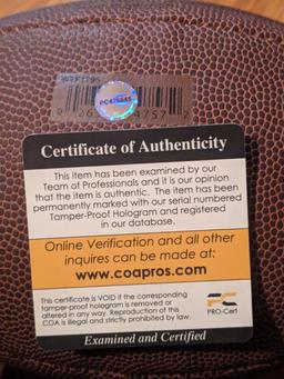 Patrick Mahomes autographed football with coa