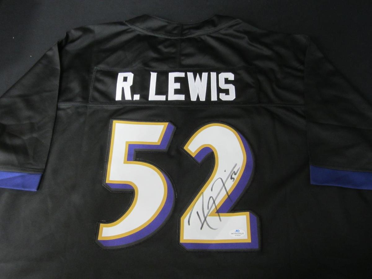 RAVENS RAY LEWIS SIGNED JERSEY FSG COA