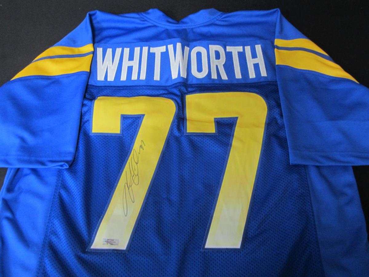 ANDREW WHITWORTH SIGNED RAMS JERSEY COA