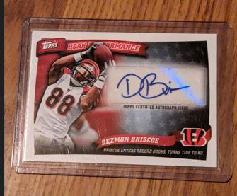 DEZMON BRISCOE 2010 Topps •Peak Performance Auto #PPA-DBR Bengals Rookie