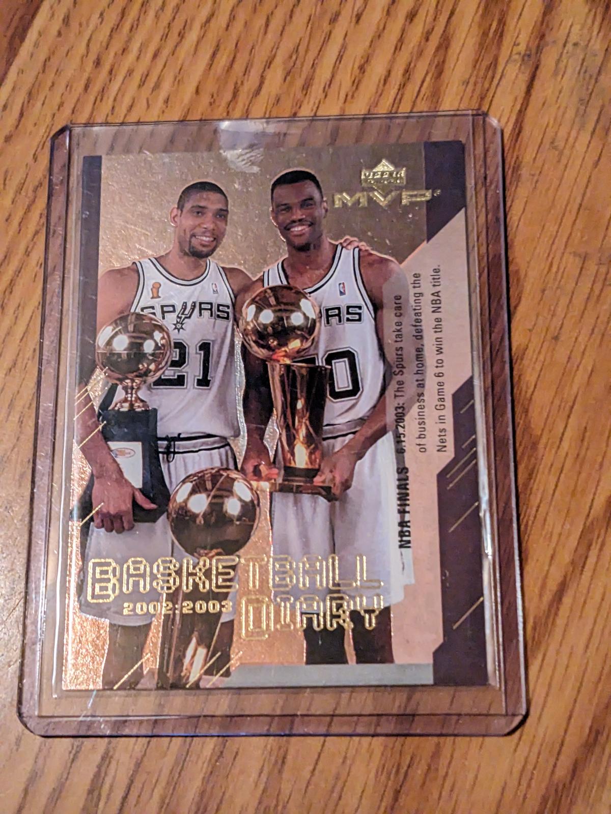 2003-04 Upper Deck MVP Basketball Diary Tim Duncan David Robinson #BD14 HOF