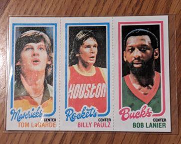 1980-81 Topps TOM LaGARDE #69 / BILLY PAULTZ #109 / BOB LANIER #150
