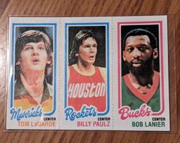 1980-81 Topps TOM LaGARDE #69 / BILLY PAULTZ #109 / BOB LANIER #150