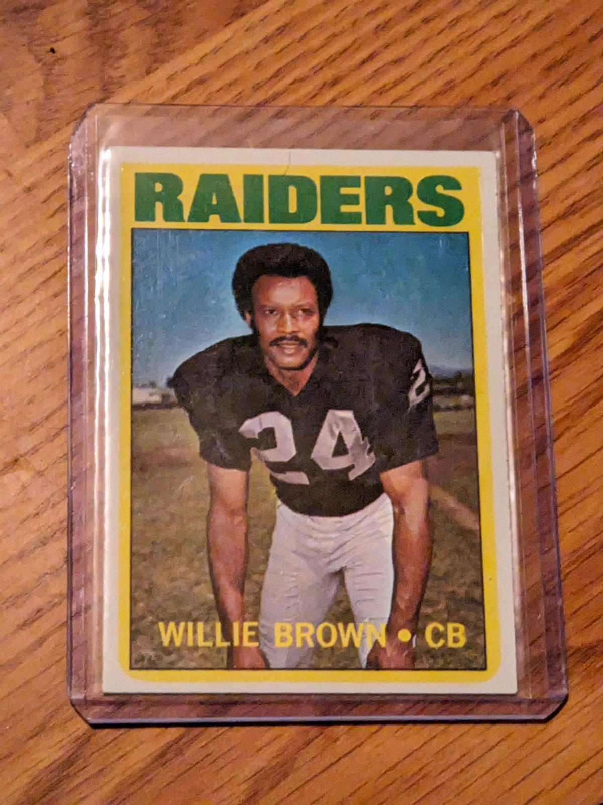 1972 Topps Football Willie Brown #28 Oakland Raiders Vintage NFL Card
