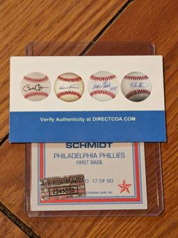 Mike Schmidt autographed card w/coa