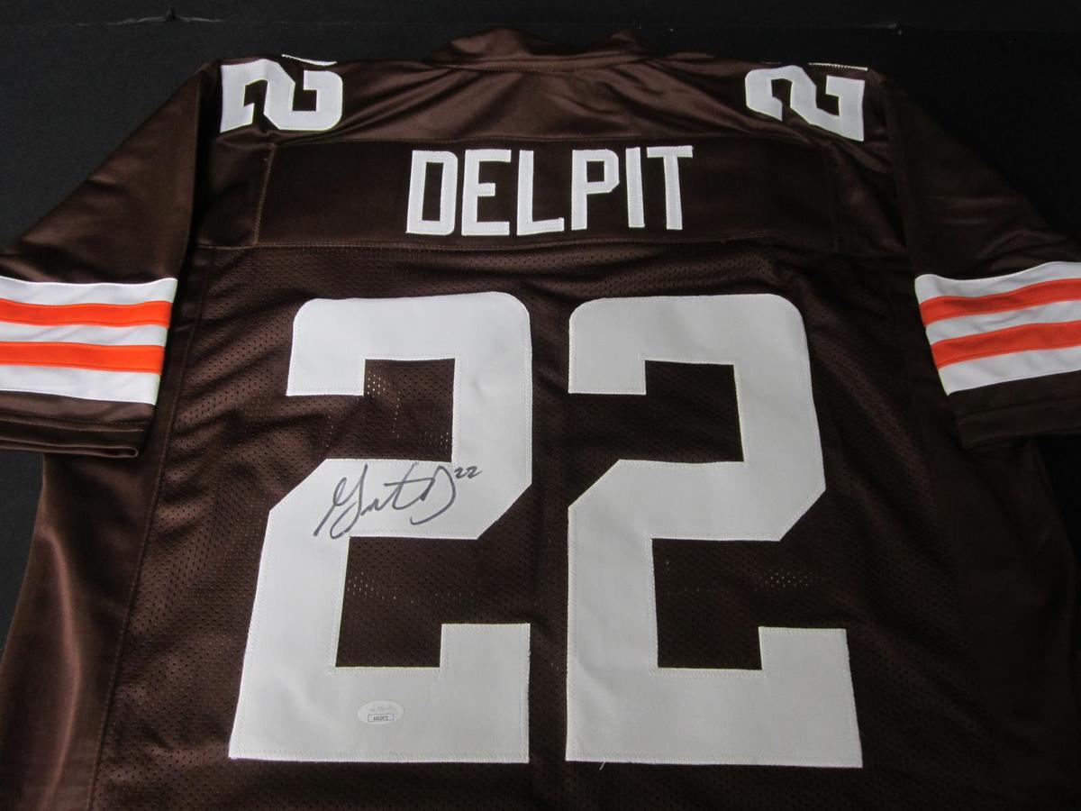 GRANT DELPIT SIGNED BROWNS JERSEY JSA COA