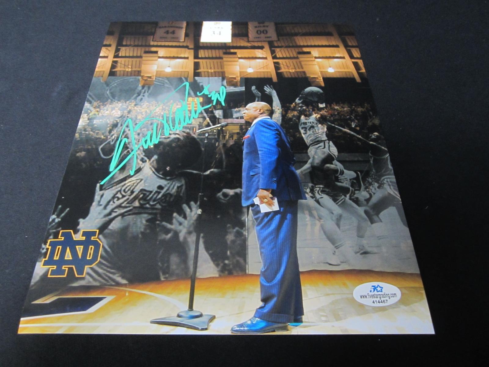 AUSTIN CARR SIGNED 8X10 PHOTO NOTRE DAME