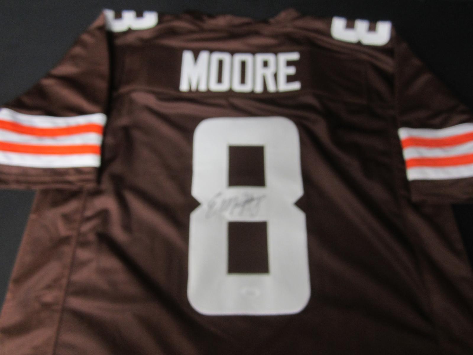 ELIJAH MOORE SIGNED BROWNS JERSEY JSA COA