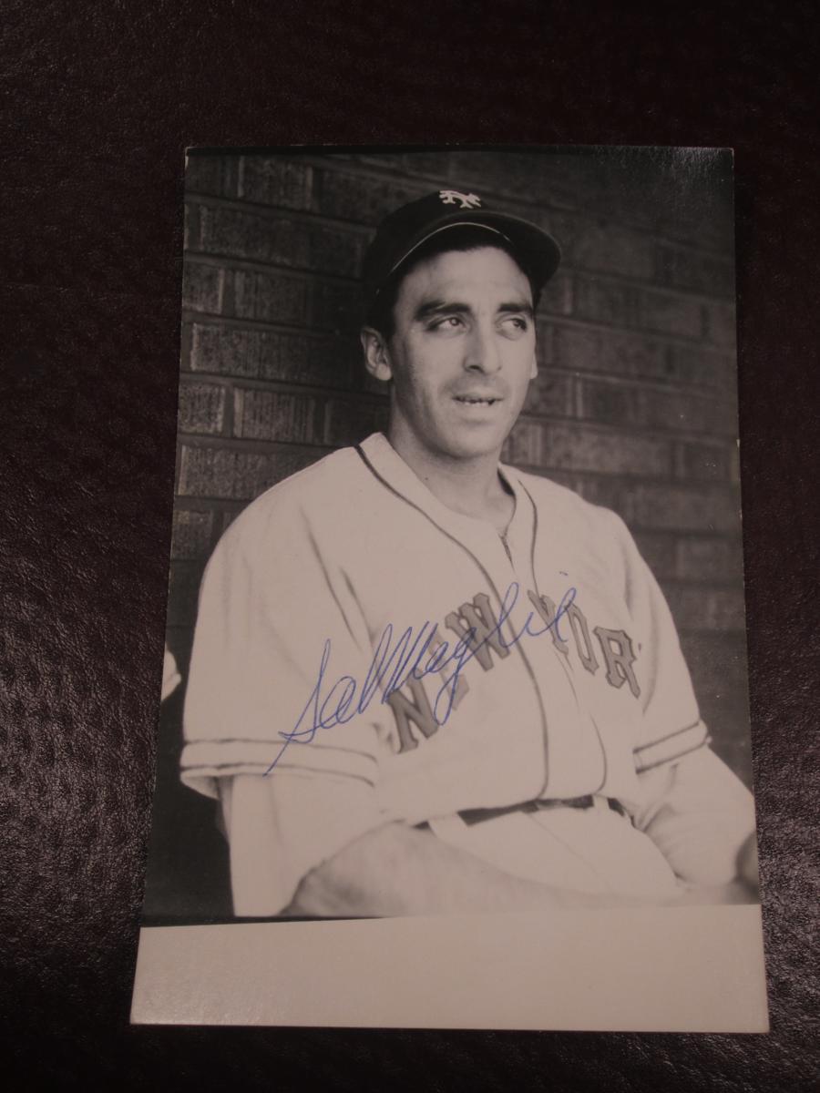 SAL MAGLEE SIGNED BW POST CARD COA