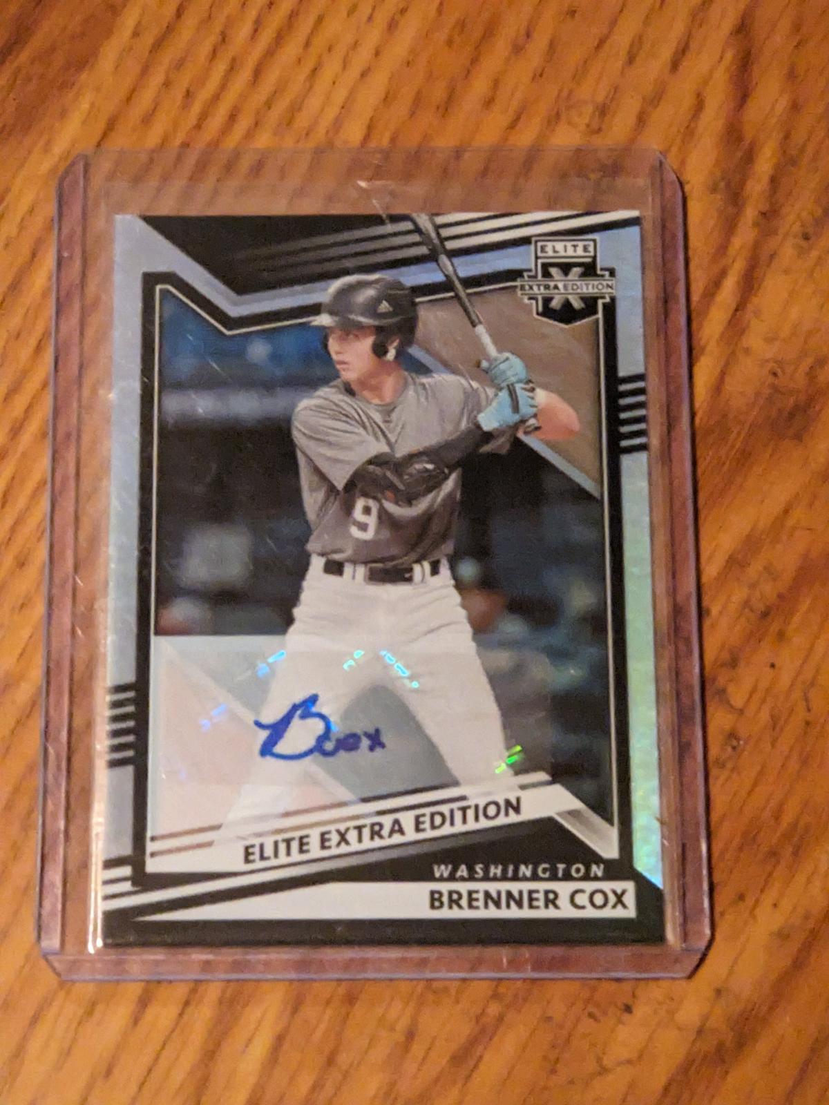 2022 Elite Extra Edition #111 Brenner Cox Holo Silver Prizm Auto Autograph