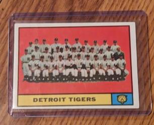 Detroit Tigers 1961 Topps Team Card #51