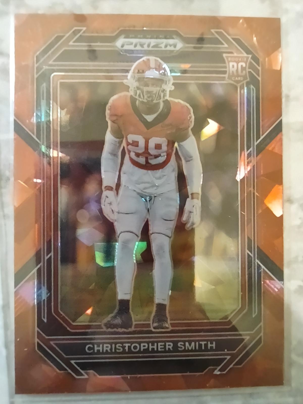 2023 Prizm Draft Picks Red Cracked Ice Rookie Christopher Smith #168
