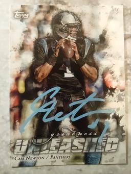 Hand Signed Cam Newton  Card W/ COA