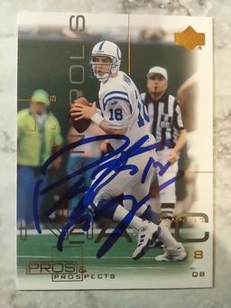 Hand Signed Payton Manning Card W/ COA