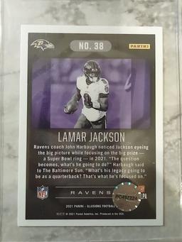 Hand Signed Lamar Jackson Card W/COA