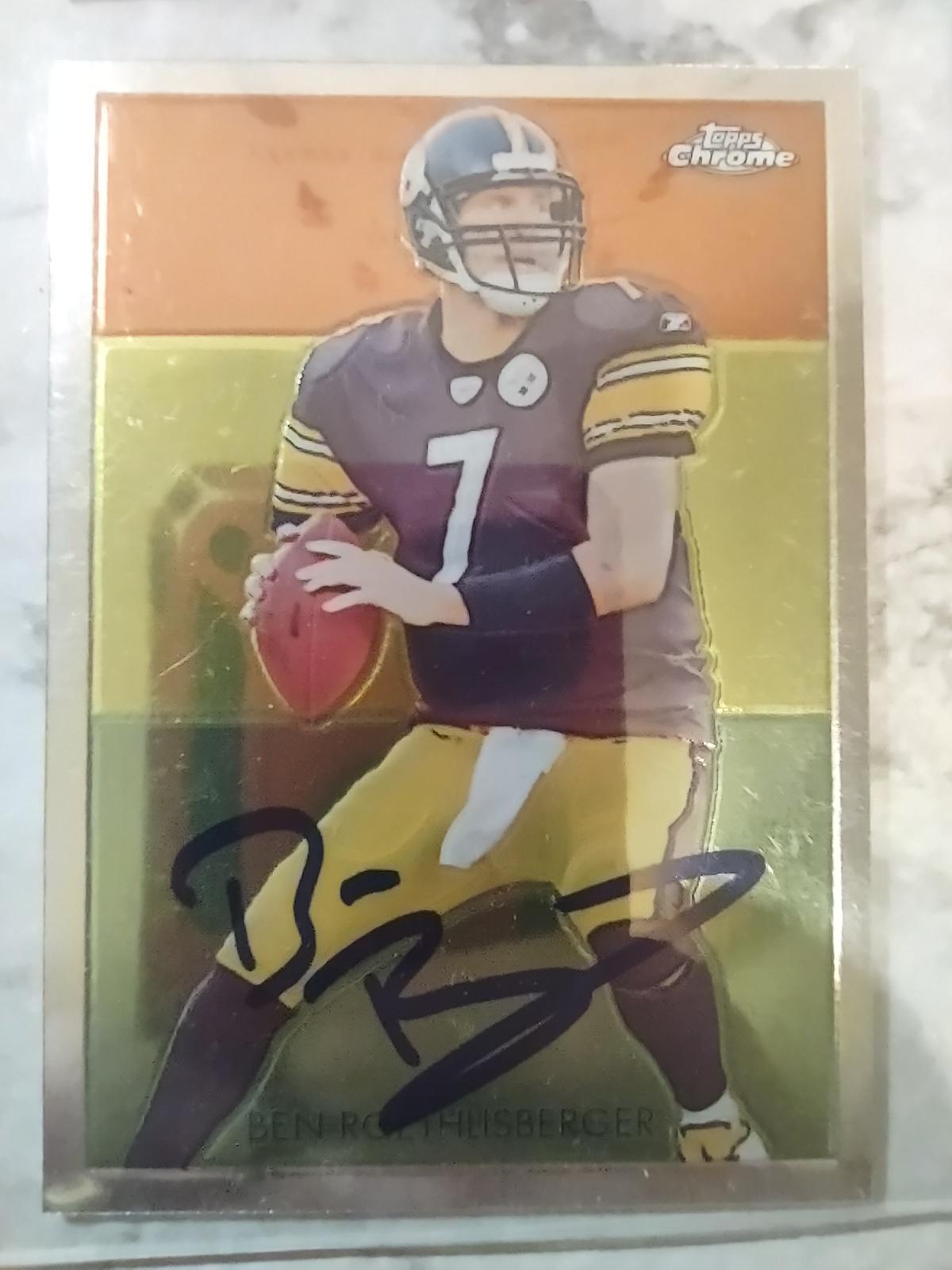 Hand Signed Ben Roethlisberger Card W/COA