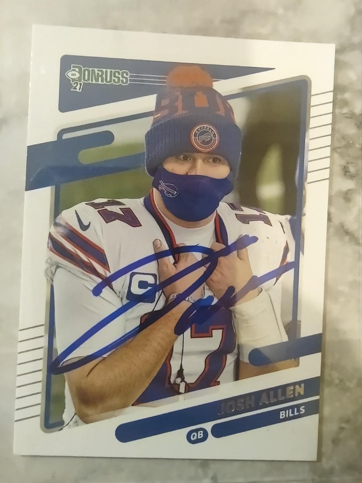 Hand Signed Josh Allen Card W/COA