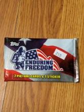 Topps 2001 Enduring Freedom Sealed Pack Picture Card 7 picture cards/1 sticker