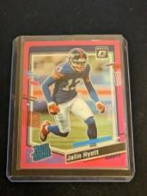 2023 Donruss Optic #279 Jalin Hyatt Pink Holo Prizm Rated Rookie New York Giants