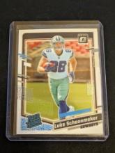 2023 Donruss Optic Luke Schoonmaker Rated Rookie #227 Dallas Cowboys RC