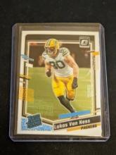 2023 PANINI DONRUSS OPTIC LUKAS VAN NESS RATED ROOKIE #240 - PACKERS