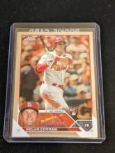 Nolan Gorman 2023 Topps Chrome #192 Prism Refractor Rookie St. Louis Cardinals