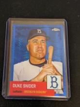 Duke Snider 2022 Topps Chrome Platinum Anniversary BLUE PRISM Refractor