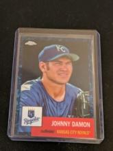 2022 Topps Chrome Platinum Blue Prism Ref 328 Johnny Damon Royals