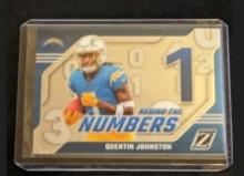 Panini 2023 Zenith #25 Quentin Johnston Behind The Numbers RC Chargers Rookie